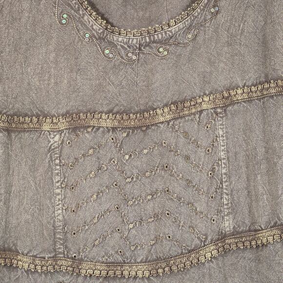 Anna Maxwell Sleeveless Dress With A Handkerchief Hem. Size 1X. - Picture 9 of 10